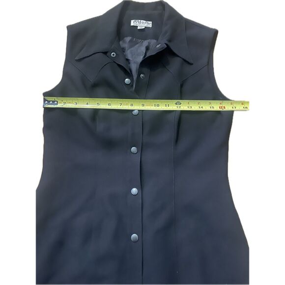 Vintage Bebe 90’s Button Up Dress Y2K Business Goth Women’s Size 8 - Picture 4 of 10